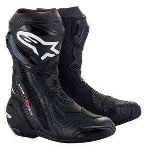 Alpinestars Supertech R Geventileerde Zwarte Motorfietslaarzen