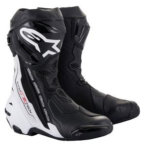 Alpinestars Supertech R Geventileerde Zwart-Witte Motorfietslaarzen
