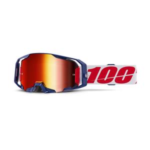 Motorcrossbril 100% ARmatic Mach Z met rood plexi