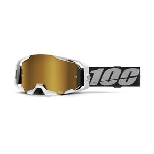 Motorcrossbril 100% ARmatic Rapidracer met goudkleurig plexi
