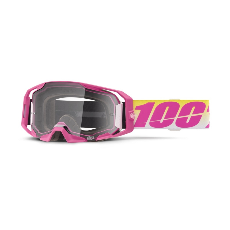 Motorcrossbril 100% ARmatic Sellars met heldere plexi