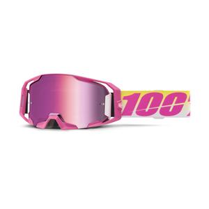 Motorcrossbril 100% ARmatic Sellars met roze plexi