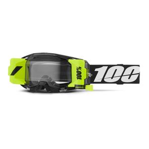 Motorcrossbril 100% ARmatic Forecast zwart met helder plexi