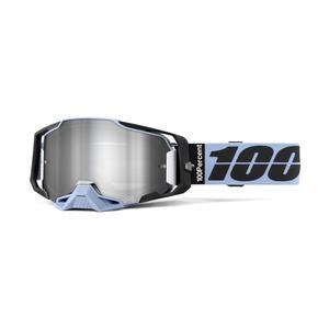 Motorcrossbril 100% ARMEGA PETROS zilver plexi