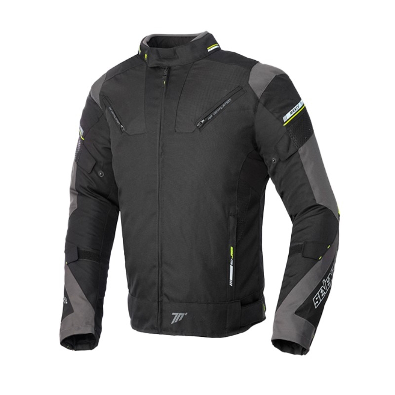 Motorjas SEVENTY DEGREES SD-JR69 zwart-fluogeel
