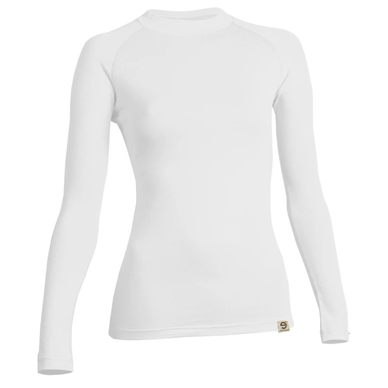 Dames thermoshirt nanosilver® Raglan wit - lange mouw