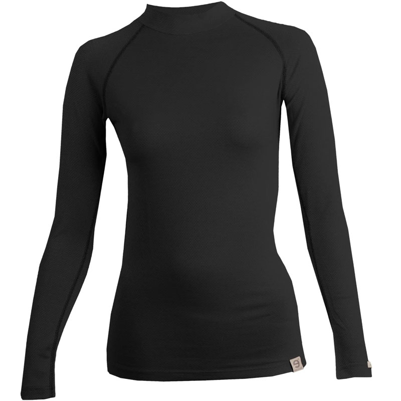Thermoshirt voor dames nanosilver® MERINO zwart