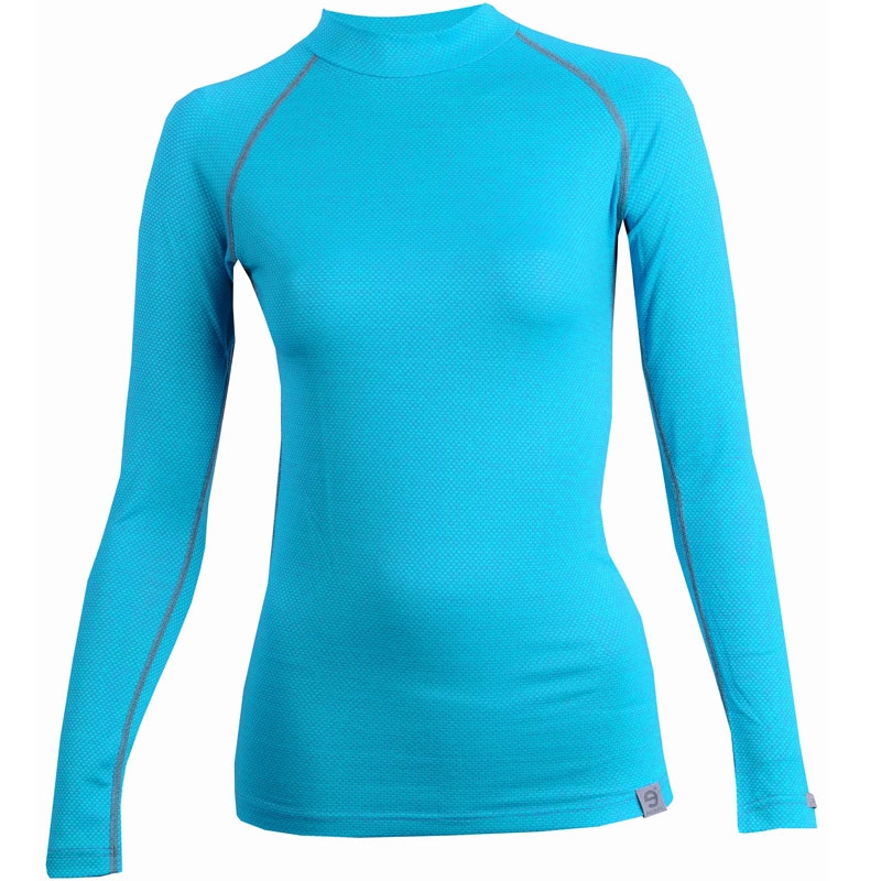 Thermisch dames-T-shirt nanozilver® MERINO blauw uitverkoop