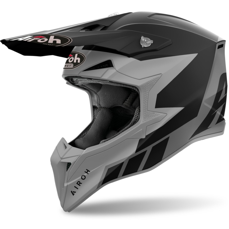 Motorcrosshelm Airoh Wraaap Reloaded mat antraciet