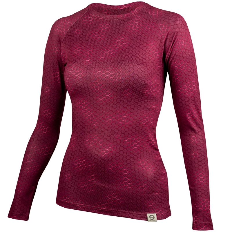 Dames thermoshirt nanosilver® Plastic donkerroze