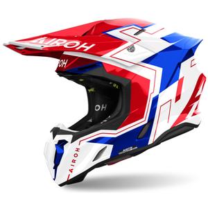 Motorcrosshelm Airoh Twist 3 Dizzy 2024 blauw-rood glanzend
