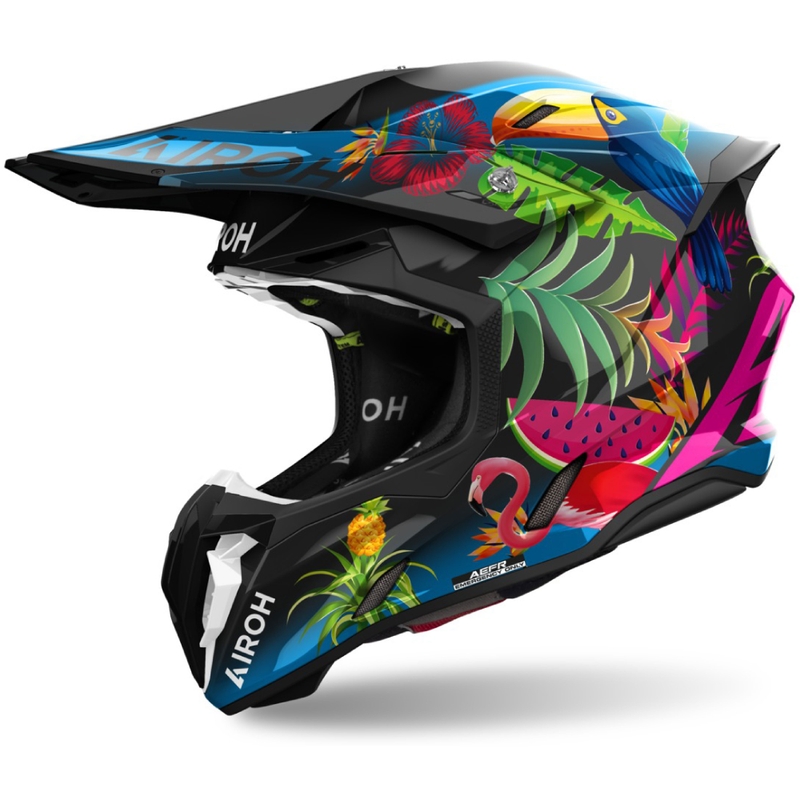 Motorcrosshelm Airoh Twist 3 Amazonia glanzend