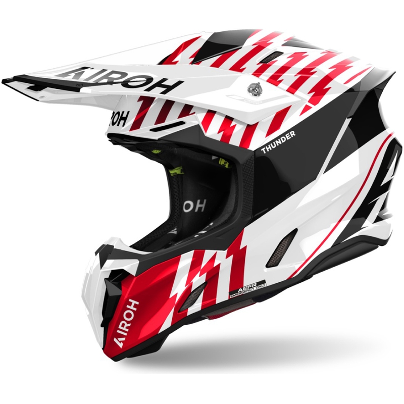 Motorcrosshelm Airoh Twist 3 Thunder glanzend rood