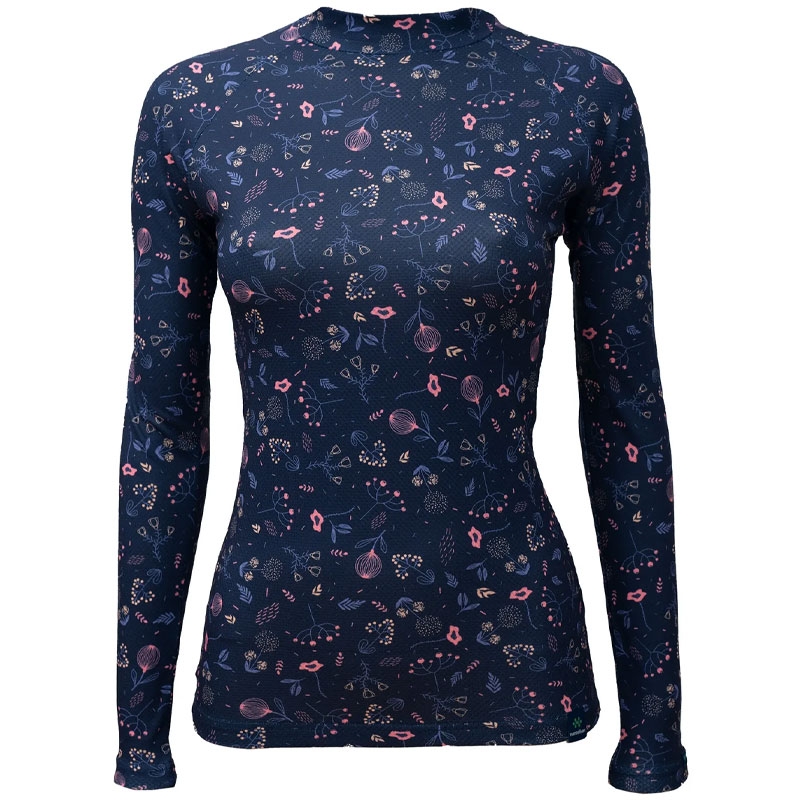 Dames thermoshirt nanosilver® Bloom donkerblauw