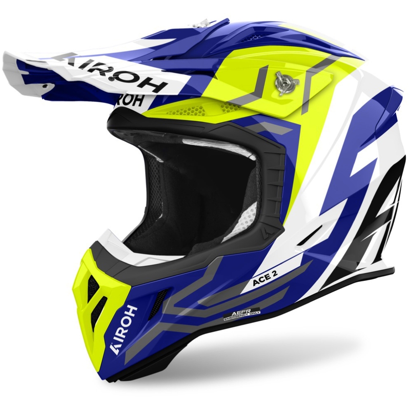 Airoh Aviator Ace 2 Ground Motocrosshelm Glanzend Geel