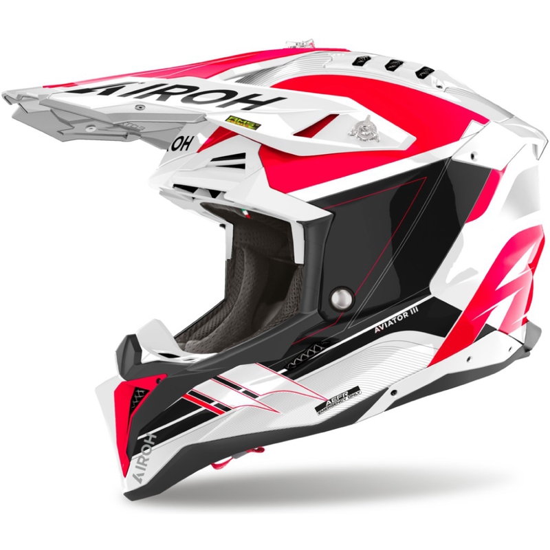 Airoh Aviator 3 Saber Motocrosshelm Glanzend Rood