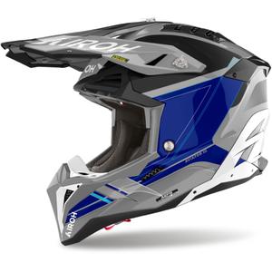 Motorcrosshelm Airoh Aviator 3 Saber glanzend blauw