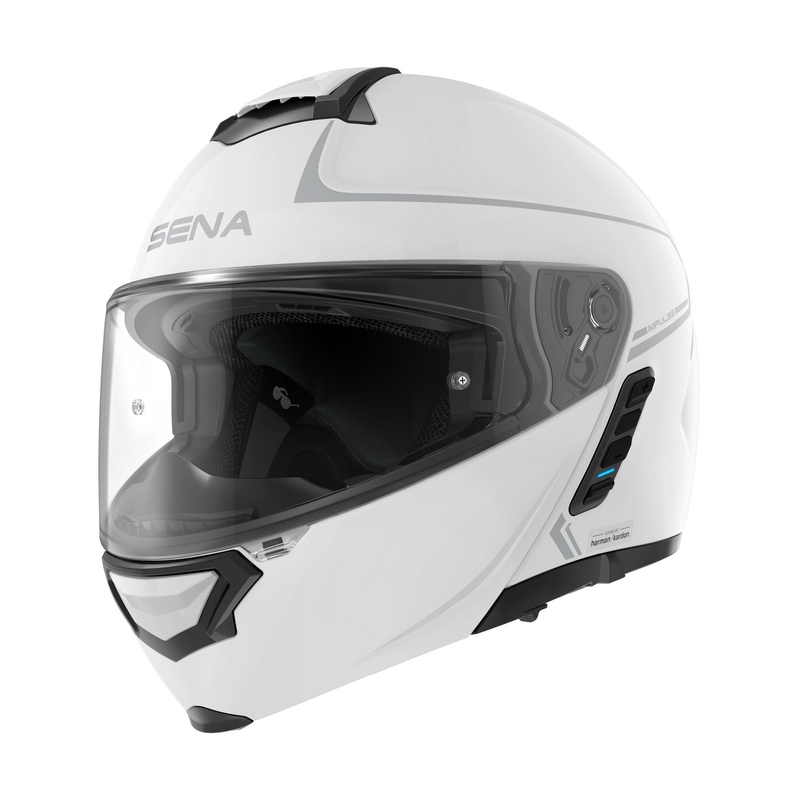 SENA motorhelm met Mesh headset Impulse wit glanzend