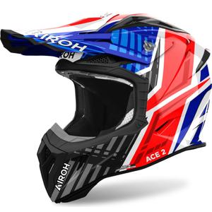 Motorcrosshelm Airoh Aviator Ace 2 Proud 2024 blauw-rood glanzend