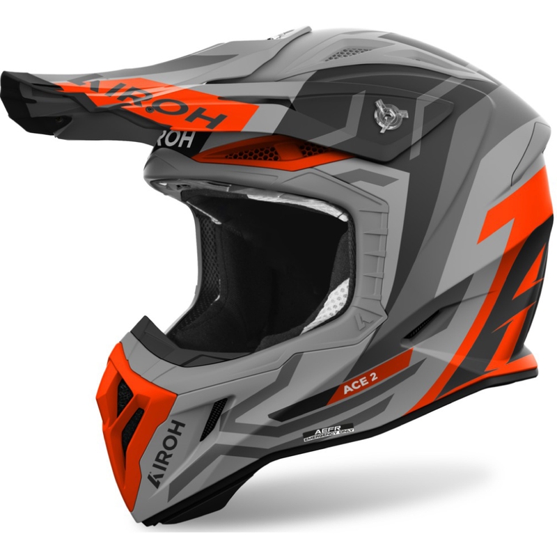 Crosshelm Airoh Aviator Ace 2 Ground mat oranje