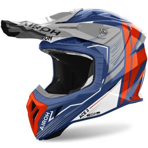 Motorcrosshelm Airoh Aviator Ace 2 Engine 2024 glanzend blauw