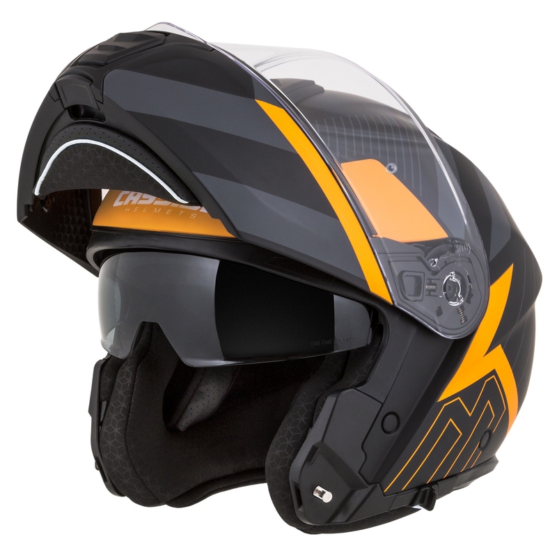 Cassida Modulo 2.1 Profile flip-up motorhelm mat zwart-grijs-oranje