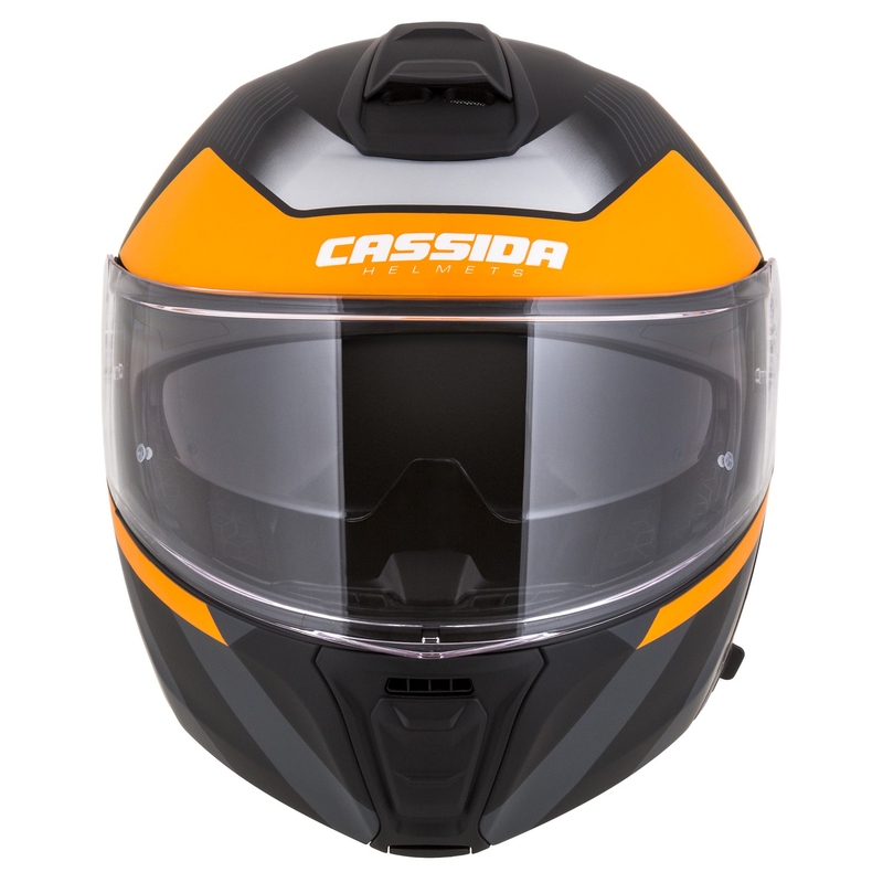 Cassida Modulo 2.1 Profile flip-up motorhelm mat zwart-grijs-oranje