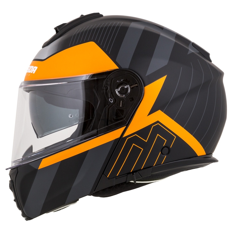 Cassida Modulo 2.1 Profile flip-up motorhelm mat zwart-grijs-oranje