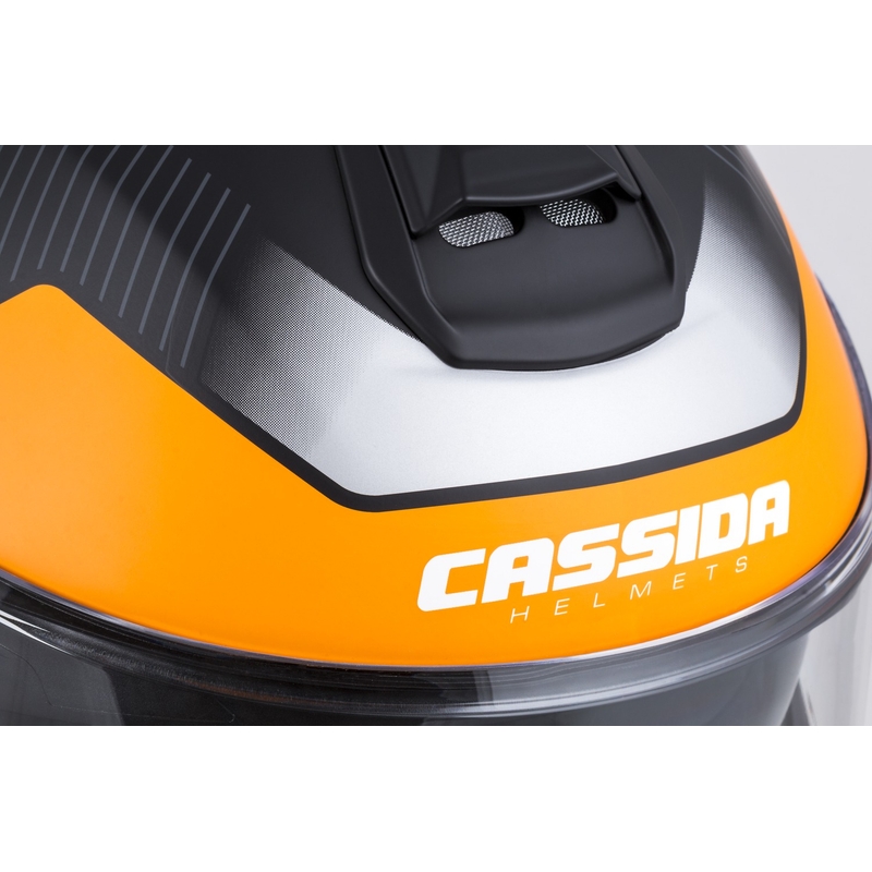 Cassida Modulo 2.1 Profile flip-up motorhelm mat zwart-grijs-oranje