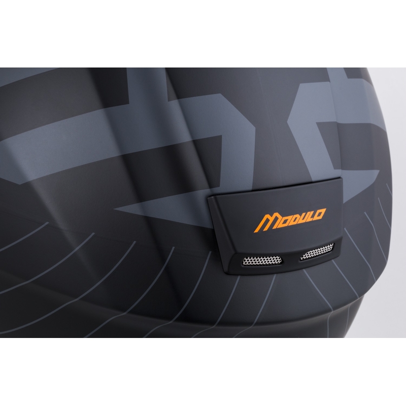Cassida Modulo 2.1 Profile flip-up motorhelm mat zwart-grijs-oranje