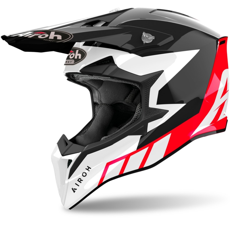 Motorcrosshelm Airoh Wraaap Reloaded glanzend rood