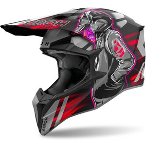 Motorcrosshelm Airoh Wraaap Cyber 2024 mat rood