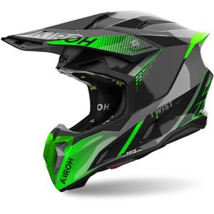 Motorcrosshelm Airoh Twist 3 Shard 2024 glanzend groen
