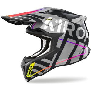 Motorcrosshelm Airoh Strycker Brave 2024 glanzend grijs uitverkoop