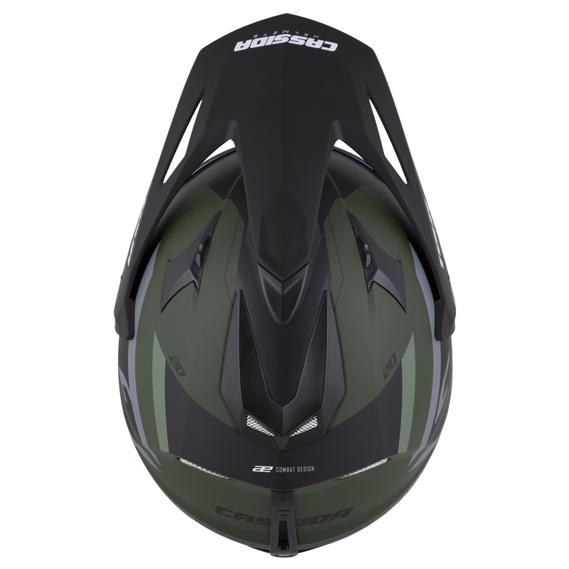Endurohelm Cassida Tour 2.0 X-tra mat groen-grijs-zwart met mat zwart vizier