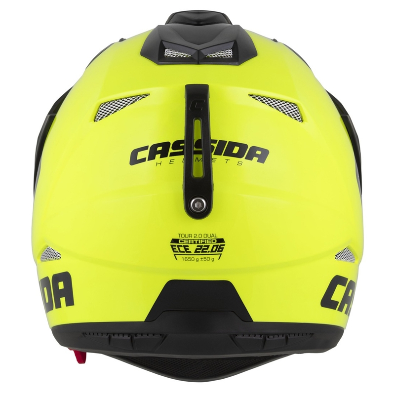 Endurohelm Cassida Tour 2.0 Dual fluo geel-zwart met zwart mat vizier