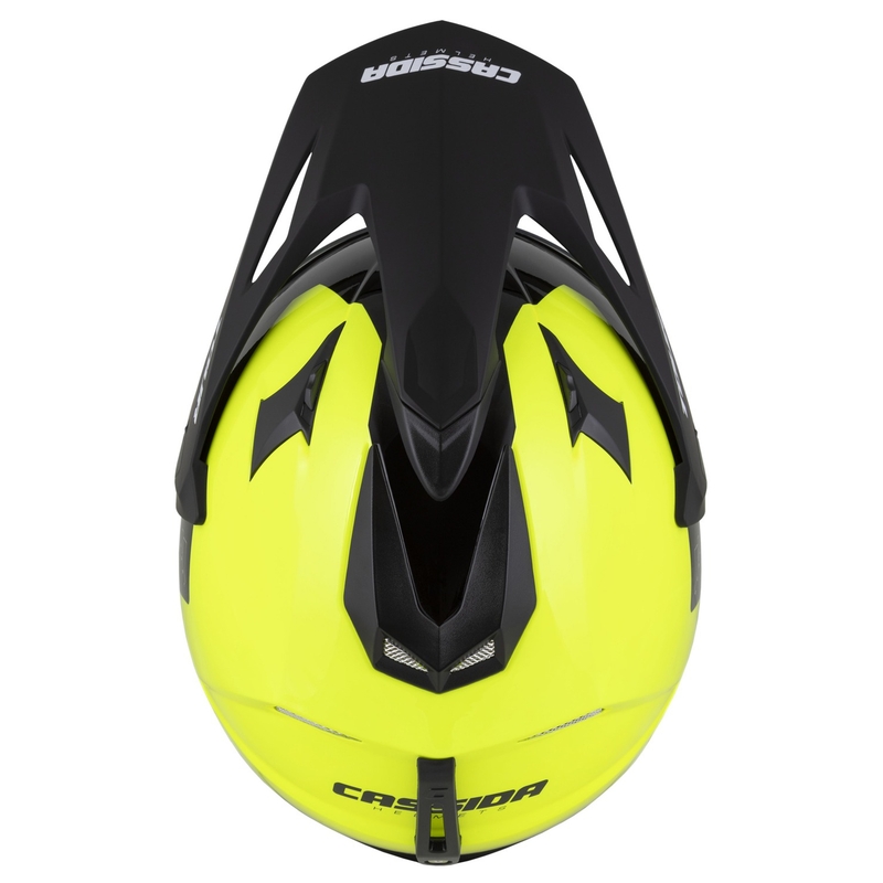 Endurohelm Cassida Tour 2.0 Dual fluo geel-zwart met zwart mat vizier