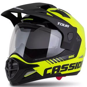 Endurohelm Cassida Tour 2.0 Dual fluo geel-zwart met zwart mat vizier