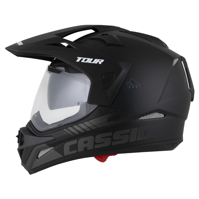 Enduro Helm Cassida Tour 2.0 Dual mat zwart-grijs met mat zwart vizier