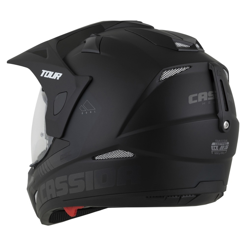 Enduro Helm Cassida Tour 2.0 Dual mat zwart-grijs met mat zwart vizier