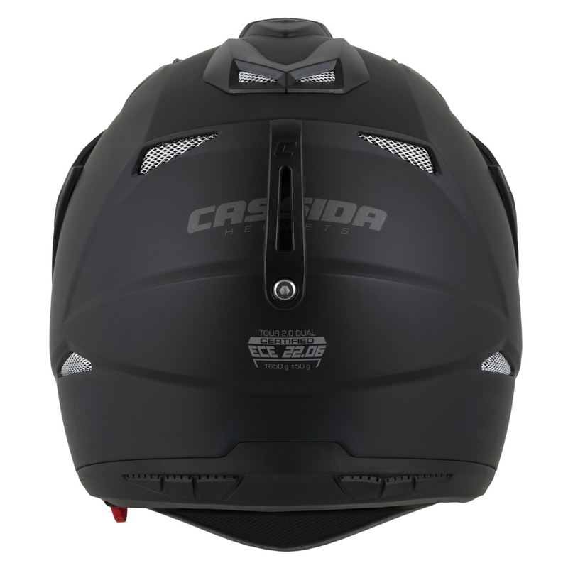 Enduro Helm Cassida Tour 2.0 Dual mat zwart-grijs met mat zwart vizier