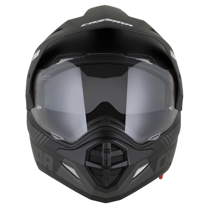 Enduro Helm Cassida Tour 2.0 Dual mat zwart-grijs met mat zwart vizier