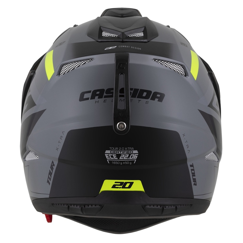 Endurohelm Cassida Tour 2.0 X-tra grijs-fluo geel-zwart met mat zwart vizier