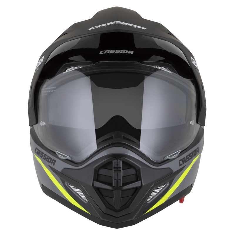 Endurohelm Cassida Tour 2.0 X-tra grijs-fluo geel-zwart met mat zwart vizier