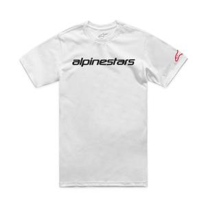 T-shirt Alpinestars Linear Wordmark 2.0 CSF wit-rood-zwart