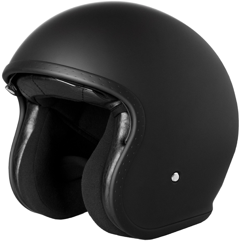 Open Motorfietshelm Street Racer Shadow II matzwart