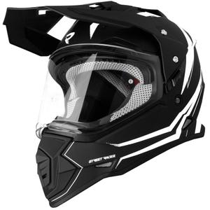 Enduro motorhelm Street Racer Ignite mat zwart/wit