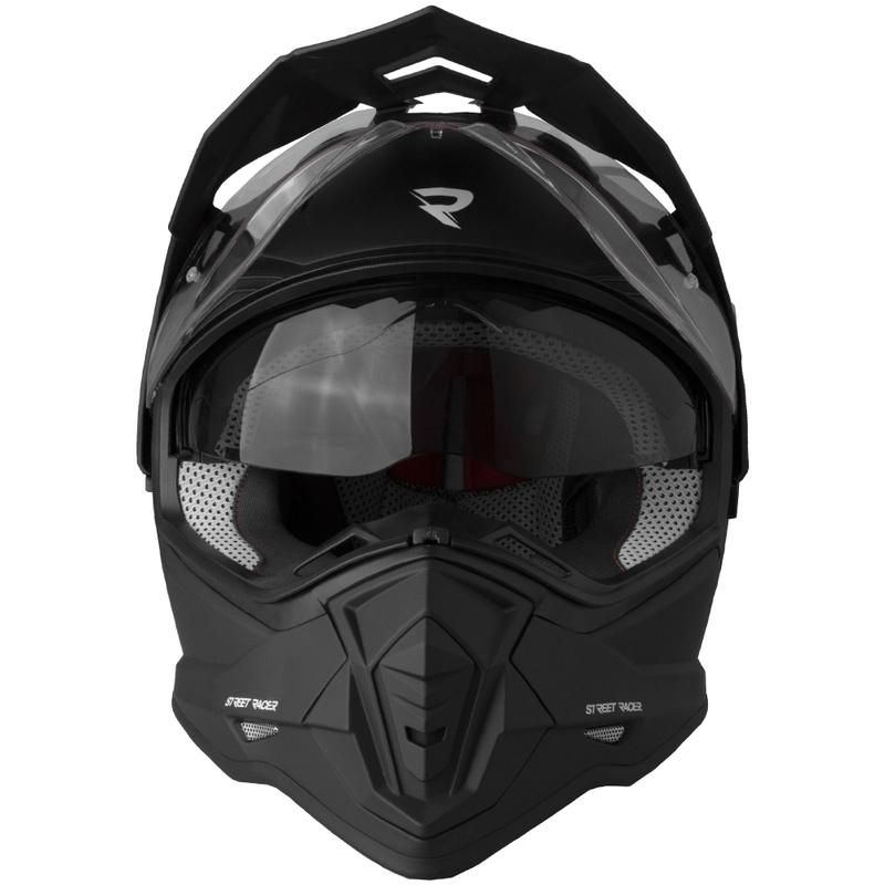 Enduro motorhelm Street Racer Ignite matzwart