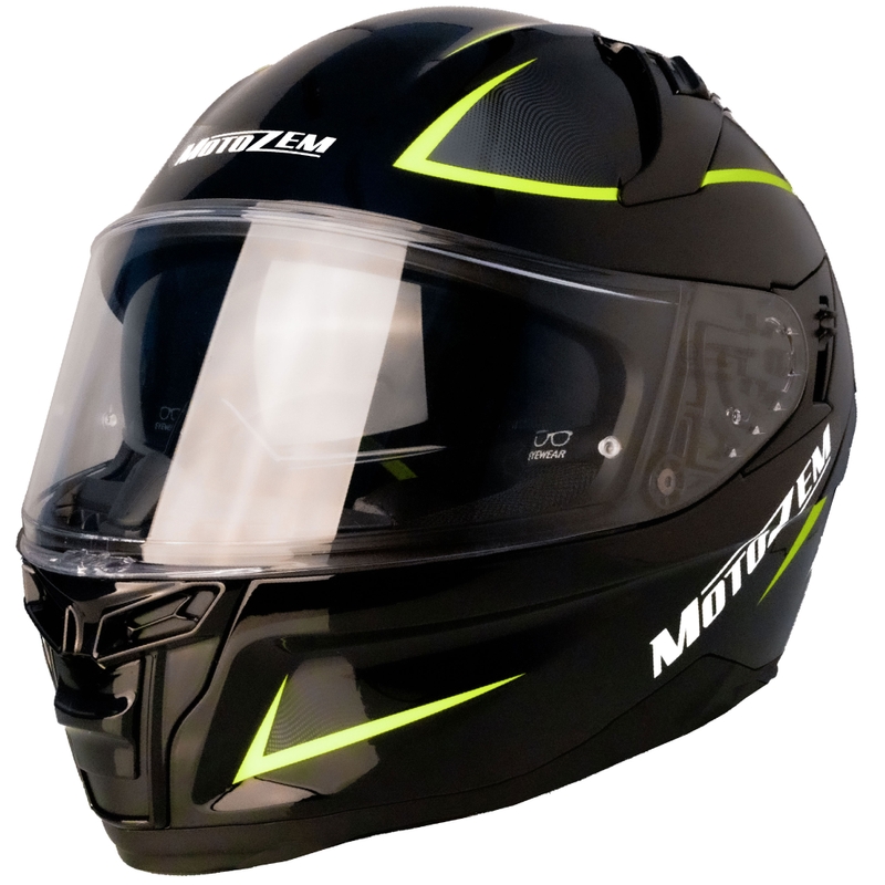Integraalhelm Motozem Guardian zwart-geel