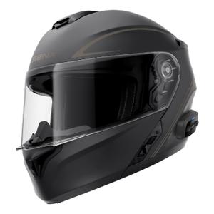 Opklapbare motorhelm met verwarmingsset SENA Outrush R zwart mat